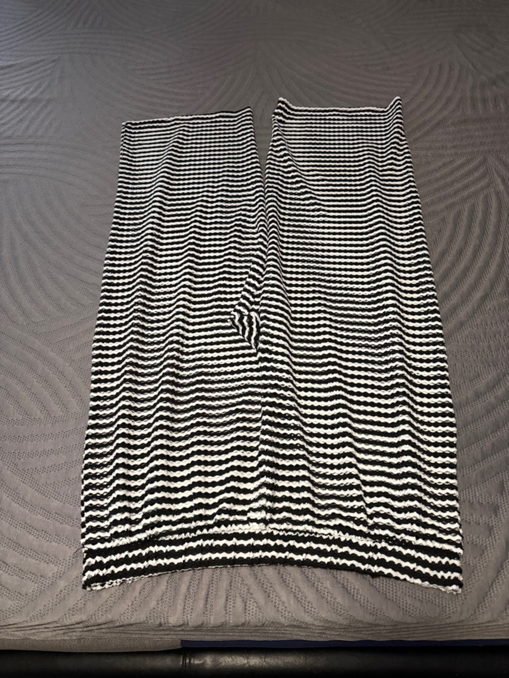 Time and Tru Black and White Striped wide leg cover up pants